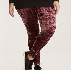 Torrid Crushed Velvet Leggings Size 1